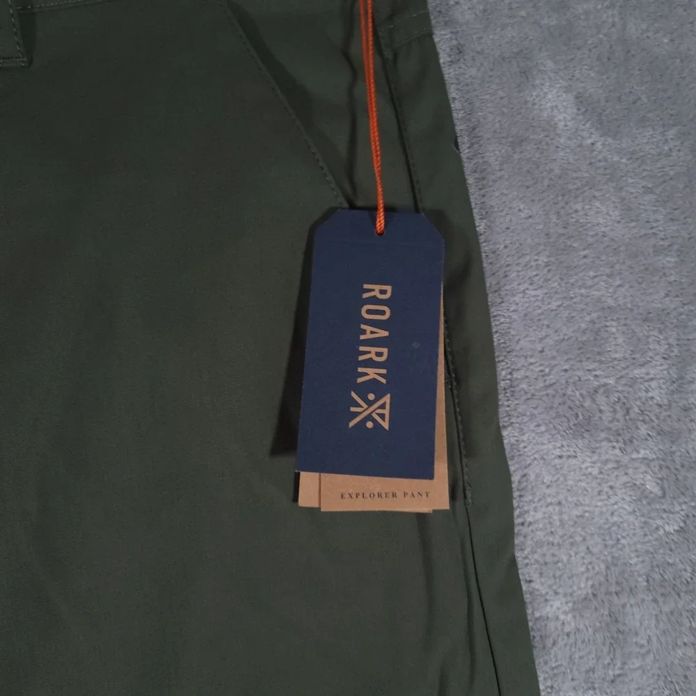 Roark Explorer Adventure Pants Mens 28 X 31 Dark Military‎ Green Quick Dry Chino